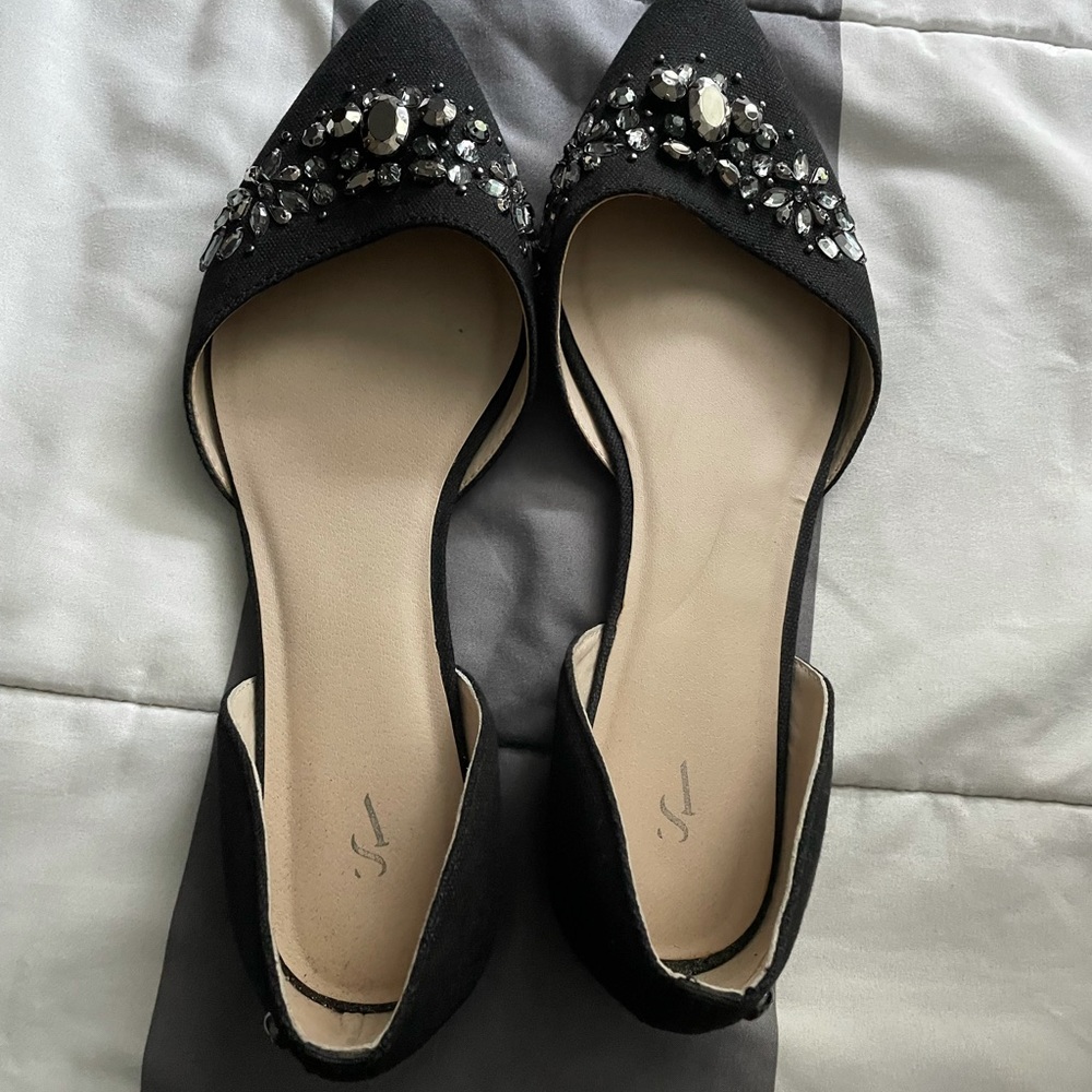 9, Vera wang black sparkly flats